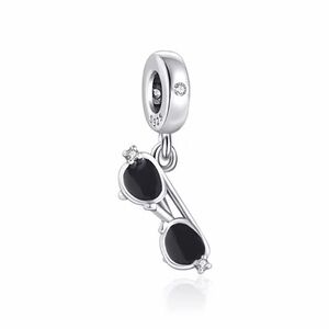 Stylish Black and Silver Sunglasses Charm